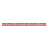 Red and White Nordic Sweater Pattern Grosgrain Lint (Voorkant)