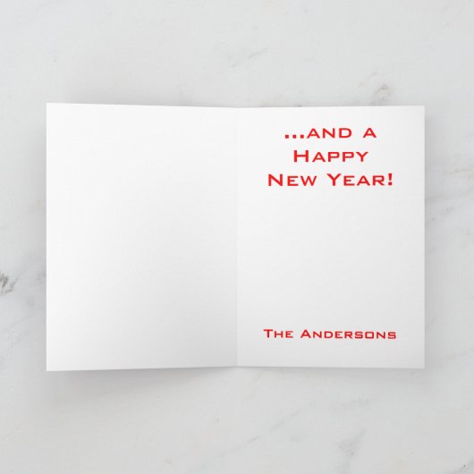 Red and White Nutcracker on Faux Gold Personalize Feestdagen Kaart (Binnen)