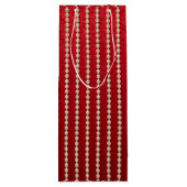 Red and White Pearl Wijn Cadeautas (Achterkant)
