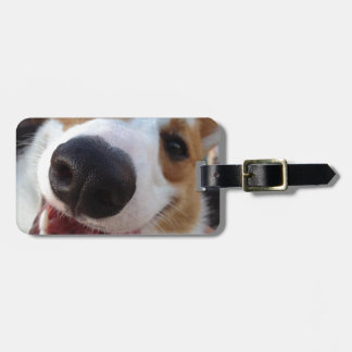 Red and White Pembroke Welsh Corgi Bagagelabel
