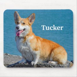 Red and White Pembroke Welsh Corgi Puppy Dog Muismat