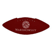 Red and White Personalized Fireman Emblem American Football (Paneel)