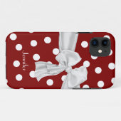 Red and White Polka Dot iPhone 5 Hoesje (Achterkant (horizontaal))