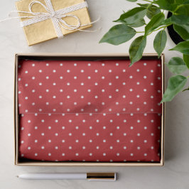Red and White Polka Dot Tissue Paper Tissuepapier