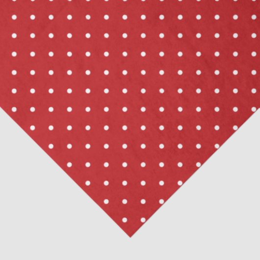Red and White Polka Dot Tissue Paper Tissuepapier (Detail)