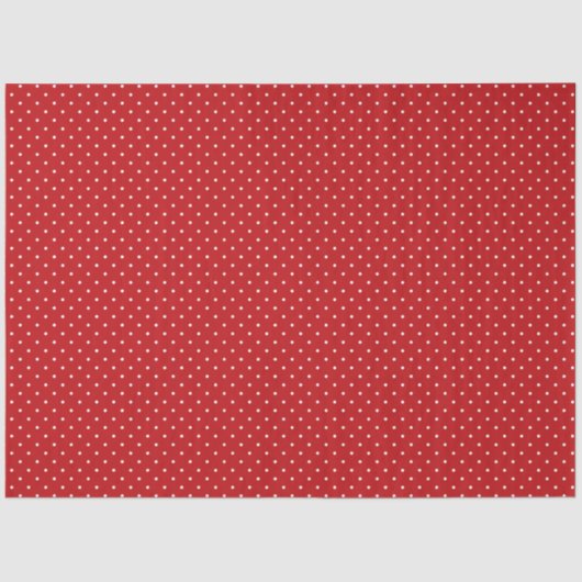 Red and White Polka Dot Tissue Paper Tissuepapier (Voorkant)