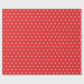 Red and White Polka Dot Wrapping Paper Cadeaupapier (Vlak)
