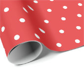 Red and White Polka Dot Wrapping Paper Cadeaupapier (Rol Hoek)