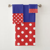 Red and White Polka Dots Bad Handdoek (Insitu)