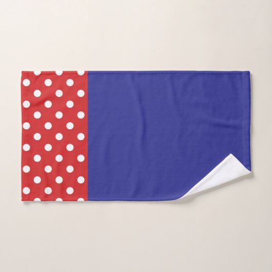 Red and White Polka Dots Bad Handdoek (Handdoek)