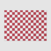 Red and White Retro Check Holiday Tissuepapier (Voorkant)