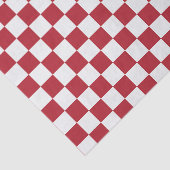 Red and White Retro Check Holiday Tissuepapier (Detail)