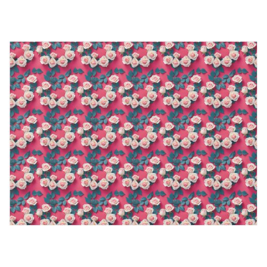 Red And White Roses  Tafelkleed (Voorkant (Horizontaal))