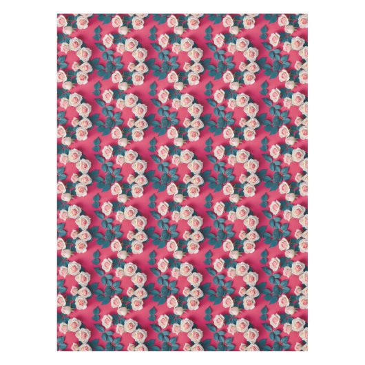 Red And White Roses Tafelkleed (Voorkant)