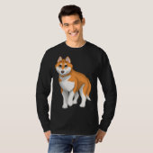 Red and White Siberian Husky Dog with Blue Eyes T-shirt (Voorkant volledig)