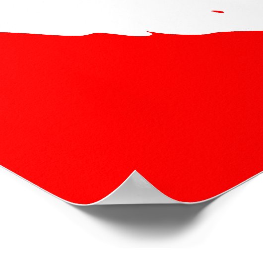 Red and White Smooch Poster (Hoek)