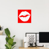 Red and White Smooch Poster (Thuiskantoor)
