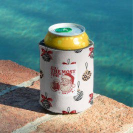 Red and white snowflakes blikjeskoeler