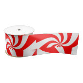 red and white spiral print satijnen lint (Spoel)