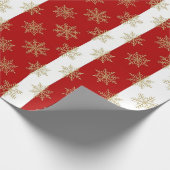 Red And White Striped Holiday Cadeaupapier (Hoek)