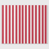 Red and White Striped Wrapping Paper Cadeaupapier (Vlak)