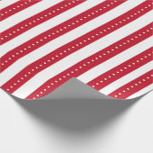 Red and White Striped Wrapping Paper Cadeaupapier (Hoek)