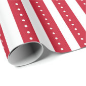 Red and White Striped Wrapping Paper Cadeaupapier (Rol Hoek)