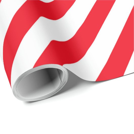 Red and White Stripped Candy Cane Wrapping Paper Cadeaupapier (Rol Hoek)