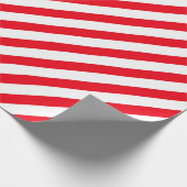 Red and White Stripped Candy Cane Wrapping Paper Cadeaupapier (Hoek)