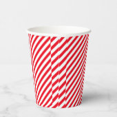 Red and White Stripped Party Paper Cups Papieren Bekers (Rechts)
