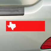 Red and White Texas Bumpersticker (Op auto)
