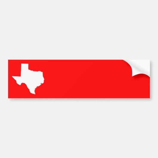 Red and White Texas Bumpersticker (Voorkant)