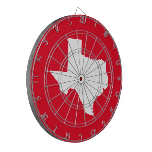 Red and White Texas Dartbord (Voorkant Links)
