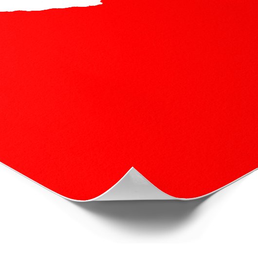 Red and White Texas Poster (Hoek)