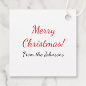 Red and White Variegate Poinsettia Holiday Bedankjes Labels (Achterkant)