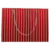 Red and White Velvet-Look Groot Cadeauzakje (Achterkant)