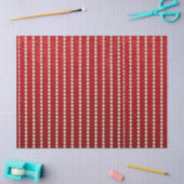 Red and White Velvet-Look Pearl Tissuepapier (Craft)