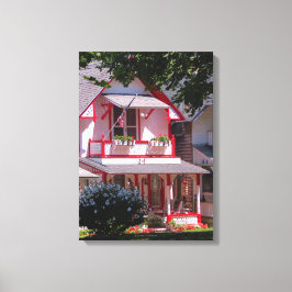 Red and White Victoriaans - Martha's wijntuin Canvas Afdruk