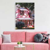 Red and White Victoriaans - Martha's wijntuin Canvas Afdruk (Insitu (Woonkamer))