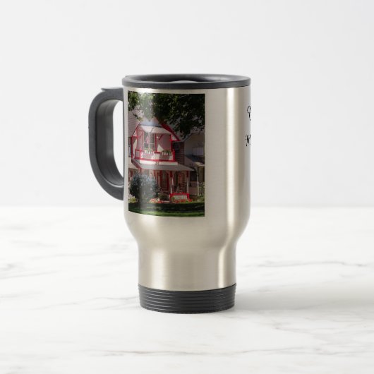 Red and White Victoriaans - Martha's wijntuin Reisbeker (Voorkant links)