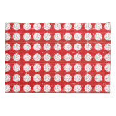 Red and White Volleyball Pattern Pillowcase Kussensloop (Achterkant)
