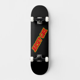 Red and Yellow Comic Jersey Girl Persoonlijk Skateboard