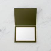 Red and Yellow Daisies Green Background Bedankt Kaart (Binnen)