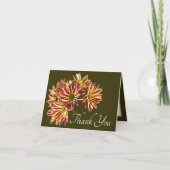 Red and Yellow Daisies Green Background Bedankt Kaart (Voorkant)