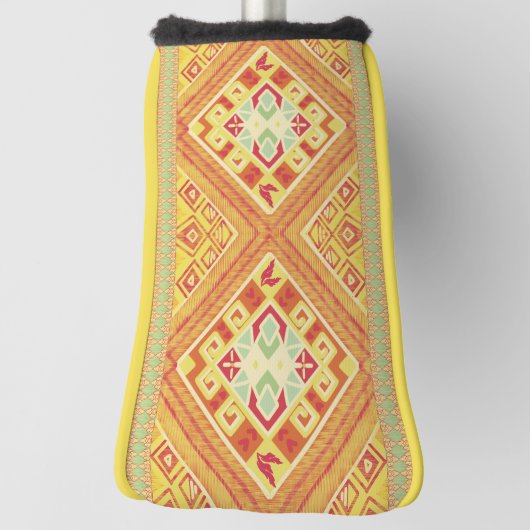 Red and Yellow Feathers Golf Head Hoesje Golfheadcover (Draai 90)