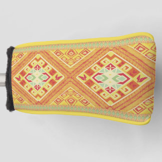 Red and Yellow Feathers Golf Head Hoesje Golfheadcover