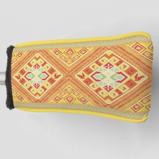 Red and Yellow Feathers Golf Head Hoesje Golfheadcover (Voorkant)