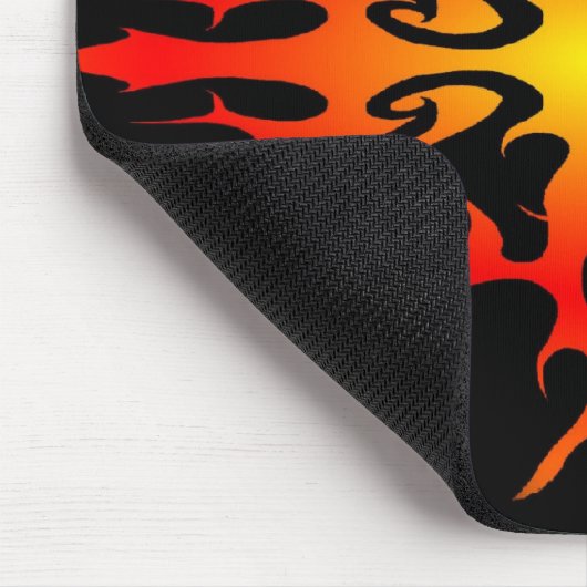 Red and Yellow Hot Rod Flames Muismat (Hoek)