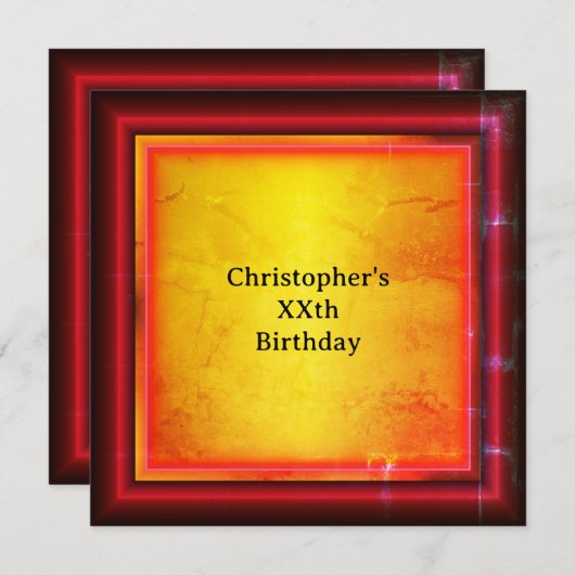 Red and yellow kaart (Voorkant / Achterkant)