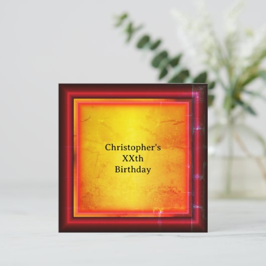 Red and yellow kaart (Staand voorkant)